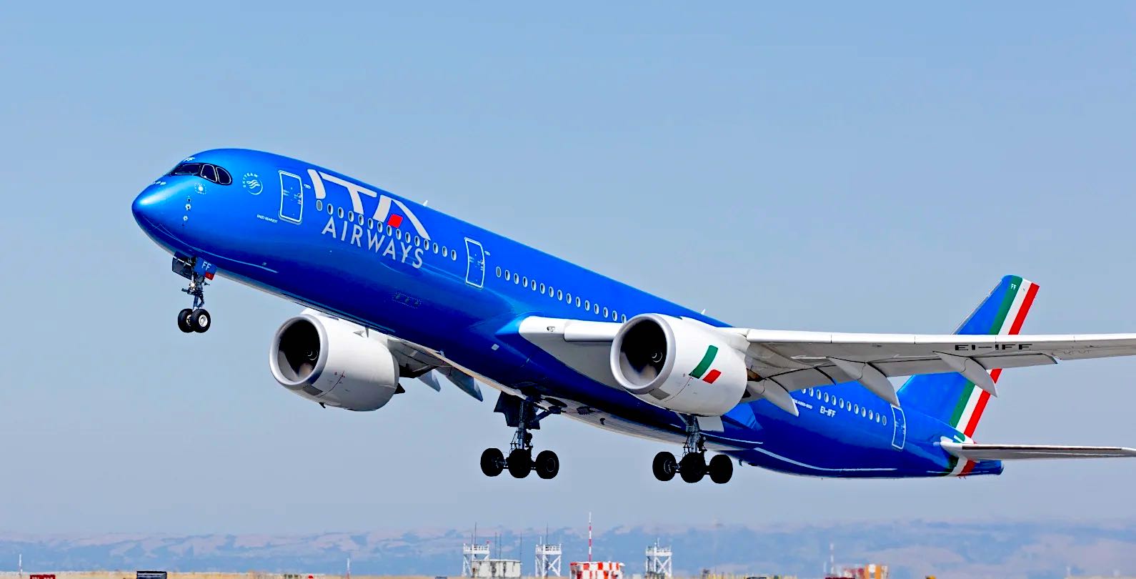 Aereo ITA Airways in decollo, codice sconto ITA Airways NONNI15