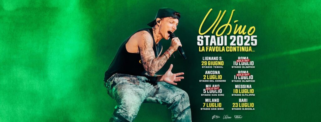 Ultimo Stadi 2025 - la favola continua locandina - Ultimo a Messina Sicilia