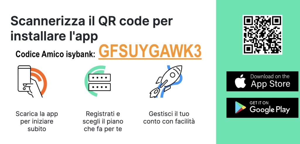 codice amico isybank GFSUYGAWK3 - cosa fare quando sei invitato per ricevere il bonus di 30 euro (buono regalo Amazon)