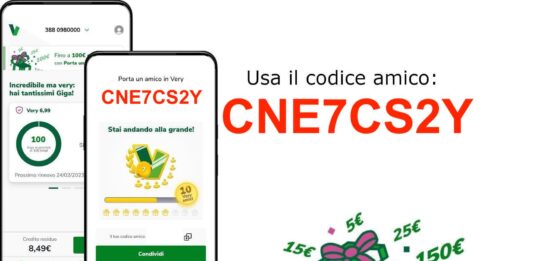 Codice promozionale Very Mobile: CNE7CS2Y