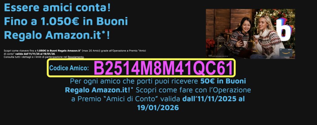 Codice Promozionale Buddy Novembre 2025: B2514M8M41QC61 1 Codice Promozionale Buddy: B2514M8M41QC61