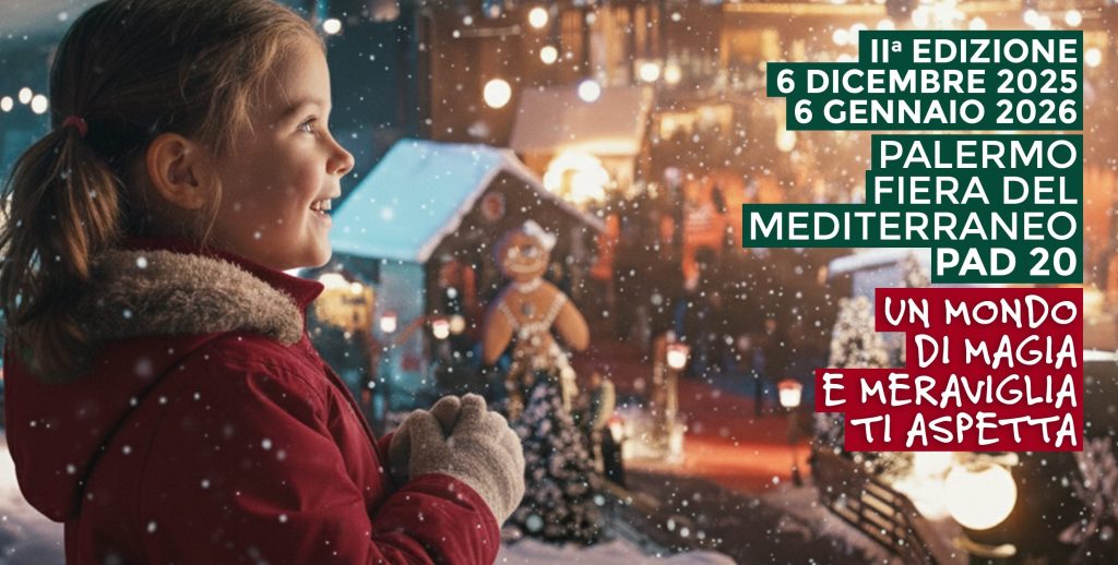 Palermo Christmas Village 2025: la magia del Natale alla Fiera del Mediterraneo 1 Palermo Christmas Village 2025: la magia del Natale alla Fiera del Mediterraneo