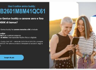 Codice Promozionale Buddy 2026: B2601M8M41QC61 Codice Promozionale buddy: B2601M8M41QC61 - da inserire in fase di richiesta apertura conto buddy