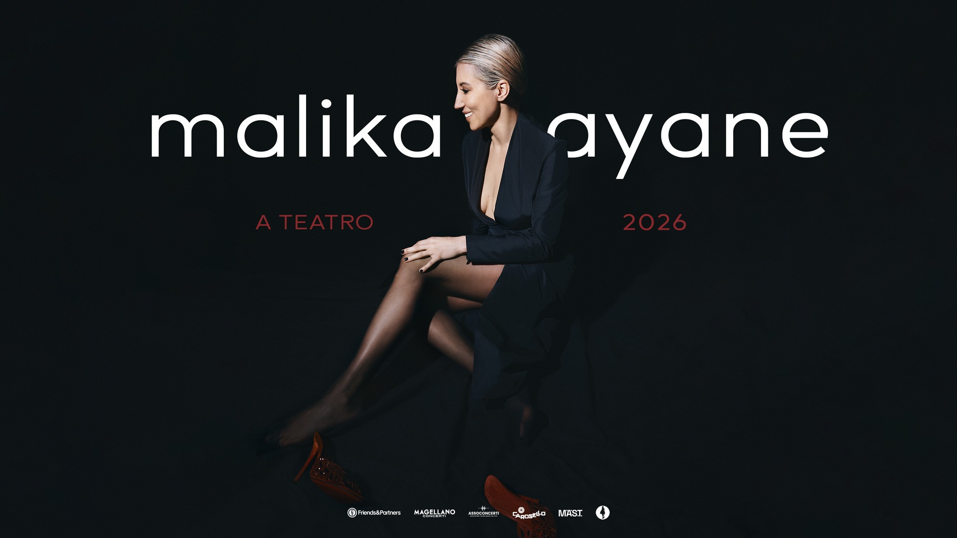 Biglietti Malika Ayane in Sicilia 2026: Catania e Palermo 1 Malika Ayane, locandina ufficiale del tour “A Teatro 2026”